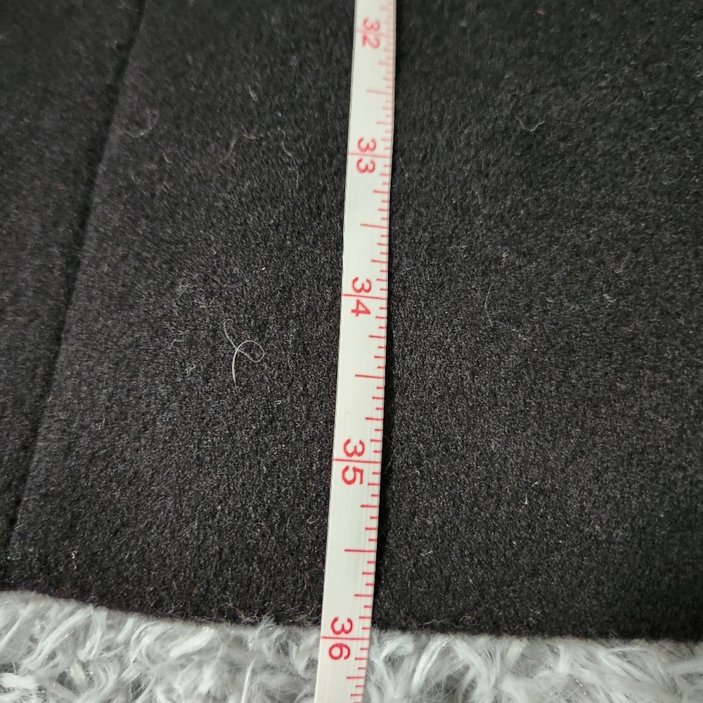 Via Spiga Black Wool and Cashmere Blend Hidden Button Coat - Picture 5 of 7